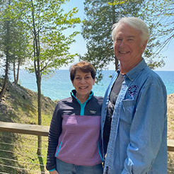 Emily Huling and husband John White. Link to their story