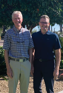 Stewart Thomson (l) and Institute Director Michael Stafford (r)